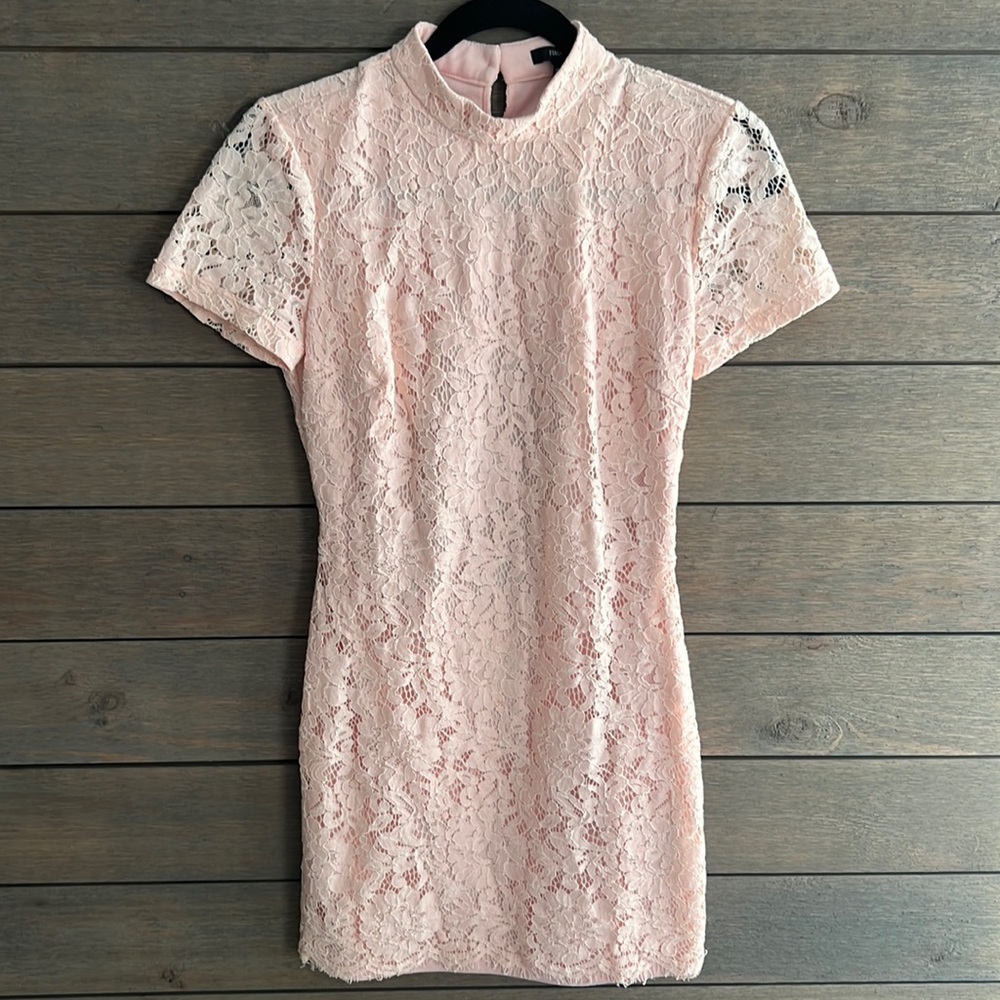 Blush Pink Lace Dress